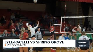 Highschool Volleyball LylePacelli vs Spring Grove  Spring Grove MN [upl. by Anneh128]