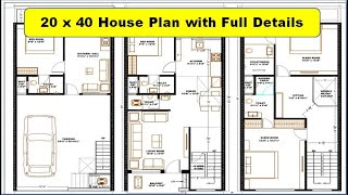 20 x 40 house plan  20 x 40 ghar ka naksha  800 sq ft house plan  घर का नक्शा  मकान का नक्शा [upl. by Raman]