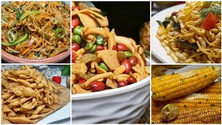 Evening Snacks Recipes  Bakery Nimko  bhel Puri  namak Pare  jhalli  Corn chinese food 4k [upl. by Lonergan]