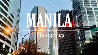 Manila Philippines 🇵🇭 4K Ultra HD 60FPS city skyline [upl. by Siana]