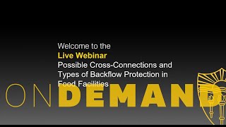 EXCERPT Possible Cross Connections and Types of Backflow Protection in Food Facilities 2020 [upl. by Okikuy63]