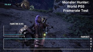 Monster Hunter World PS5 Gameplay Resolution Mode Framerate Test [upl. by Anhavas293]