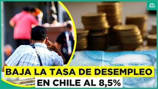 ¿Disminuye la cesantía en Chile Tasa de desempleo baja a un 85 en su segundo descenso anual [upl. by Darill357]