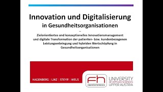 2024 HCMT Innovation und Digitalisierung in Gesundheitsorganisationen [upl. by Hartzel668]