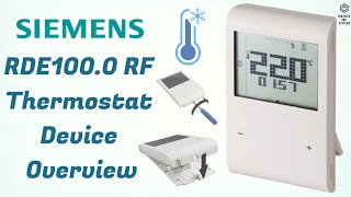 Siemens RDE1000 RF Thermostat Overview  hvac controlsandsystems [upl. by Yracaz766]