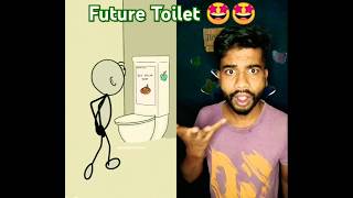 Future Toilet 🤪🤪 animation memes funny cartoon comedy short videosshorts [upl. by Walters794]