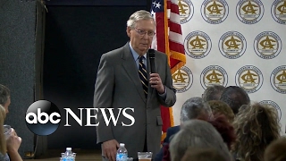 Republicans face tough questions at town halls [upl. by Atinav279]