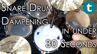 Snare Drum Dampening Sounds  In 30 Seconds Or Less  Thomann [upl. by Jordanson]