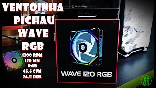 VENTOINHAS PICHAU GAMING WAVE RGB 120mm  1300 RPM  EM FUNCIONAMENTO  MULTIEFEITOS [upl. by Alvinia416]