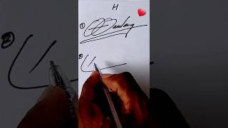 How to create an unique signature letter H Signature style letter H 😃👍 calligraphy siganature [upl. by Adnopoz]