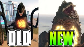 BIOLLANTE OLD MODEL VS NEW REMODEL COMPARISON  Kaiju Universe Roblox [upl. by Norda]