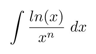 Integral of lnxxn by parts [upl. by Emie]