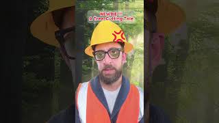 Newbie and chainsaw fails fail construction workers constructionfail workerfails adamrose [upl. by Yelad]