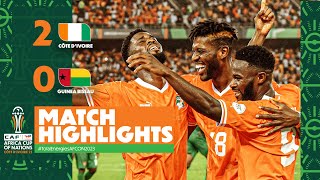 HIGHLIGHTS  Côte dIvoire 🆚 GuineaBissau TotalEnergiesAFCON2023  MD1 Group A [upl. by Rains]