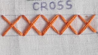 cross stitch  basic embroidery stitches for beginners  embroidery for beginners 🧵 🪡 [upl. by Lynad]