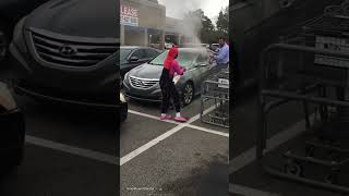 Grocery employee SMASHES smoke filled car 😱 [upl. by Fraser802]