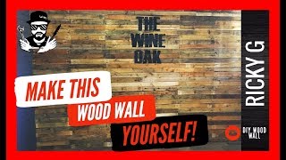 How to Make a Wooden Wall with Pallet Wood  DIY Accent Wall [upl. by Quentin]