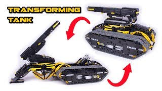 Transforming Lego Technic Tank  Howitzer  Full RC [upl. by Sakiv]