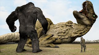 Best REALISTIC TRex Movie 2023  King Kong Vs Rexy  Jurassic Park FanMade Film  Teddy Chase [upl. by Baily]