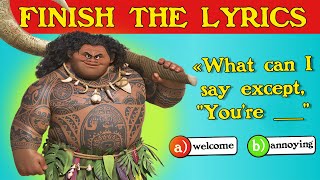 Finish The Lyrics Disney Songs Edition  Disney Challenge  Music Quiz [upl. by Edaw]