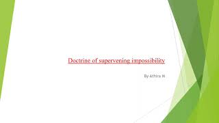 Doctrine of supervening impossibility [upl. by Clie]