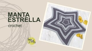 Tutorial Manta Estrella Crochet o Ganchillo en Español [upl. by Tteltrab]