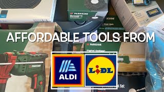 Affordable tool finds from Aldi Workzone amp Lidl Parkside GIVEAWAY [upl. by Suitangi111]