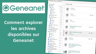 Comment explorer les archives disponibles sur Geneanet [upl. by Wahl247]