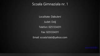 Scoala Gimnaziala nr 1 Dabuleni [upl. by Nichani698]