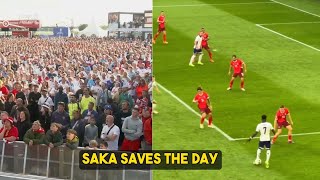 England fans crazy reactions to Bukayo Sakas goal vs Switzerland 😮😍  Euro 2024 [upl. by Nigel]