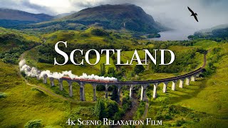 Scotland 4K  Scenic Relaxation Film With Celtic Music [upl. by Salguod]