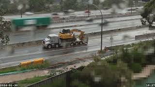 Warringah Freeway Upgrade time lapse  Tuesday 30 January 2024 [upl. by Hsiri]