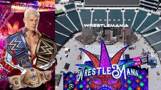 OMG WWE Cody Rhodes new custom belt reveal WrestleMania 40 stage reveal wwewwe wrestlemania [upl. by Collum821]