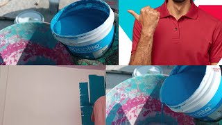 Asian paints deep blue apcolite premium emulsion 9680  beautiful wall painting [upl. by Amisoc]