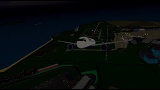 TakeoffLanding an A220 in PTFS  Roblox [upl. by Ahseirej]