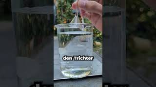 Wasser durch einen Trichter spritzen lassen experiment physik science wissenschaft [upl. by Nnawtna656]