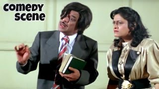 Jagdeep And Aruna Irani Funny Scene  Comedy Scene  Phool Aur Kaante  Hindi Film [upl. by Enelie967]