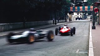 F1 1962 Monaco 60FPS HD Bruce McLarens Victory  Ferrari 156 Porsche 804 [upl. by Maretz467]