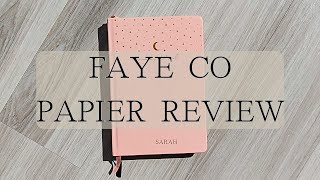 Faye Co Papier Minimal Undated Lifestyle Planner Review [upl. by Milson]