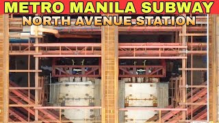 Manila Subway Philippines METRO MANILA SUBWAY NORTH AVENUE STATION UPDATE 01152024 [upl. by Aizirtap]