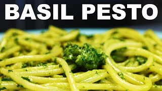 Basil pesto alla Genovese  knife or mortar amp pestle method [upl. by Carolle]