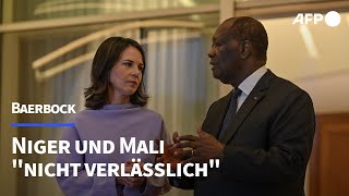 Baerbock quotKeine Verlässlichkeitquot mehr bei Behörden in Mali und Niger  AFP [upl. by Selie]