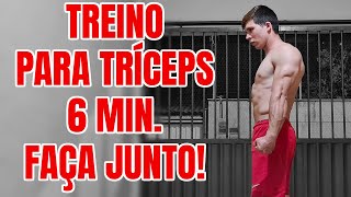 Treino para TRÍCEPS  6 MIN  FAÇA JUNTO [upl. by Nnylassej]