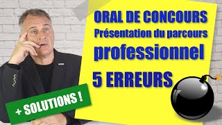 Oral de concours  exemple de présentation du parcours professionnels Débutant et confirmés [upl. by Odawa]