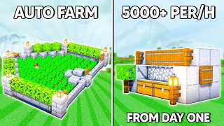 Minecraft From Day One 4 EASY STARTER FARMS FOR ANY WORLD Tutorial 1 21 [upl. by Devi933]