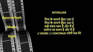 Salonasa Sajan Hai Karaoke Lyrics Scale Lowered [upl. by Minny]