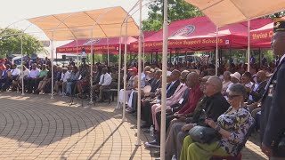 Ceremony recognizes sacrifices service of Montford Point Marines [upl. by Elinet]