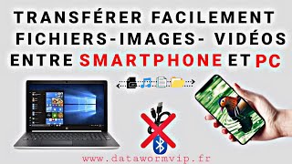 TRANSFÉRER FACILEMENT VOS FICHIERS ENTRE SMARTPHONE ET PC SANS CÂBLE SANS APPLICATION 🤩 [upl. by Eciruam180]