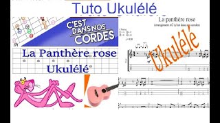 La panthère rose Tuto ukulélé tabs [upl. by Desiree]