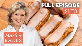 Martha Stewart Makes Puff Pastry 3 Ways Éclair Creme Puffs  Martha Bakes S1E8 quotPâte à Chouxquot [upl. by Florina966]